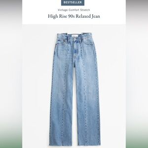 Abercrombie High Rise 90’s Relaxed Denim, size 28 short